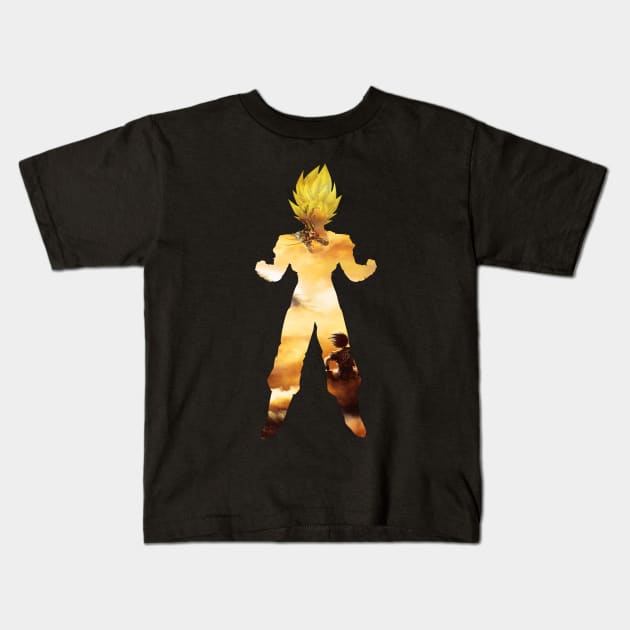 Goku super sayian and Shenron Kids T-Shirt by Amerch